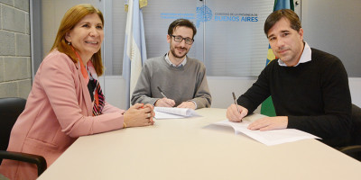 Franco Flexas, Agustin Simone y Viviana Guzzo